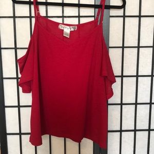 Beautiful red off the shoulder blouse
